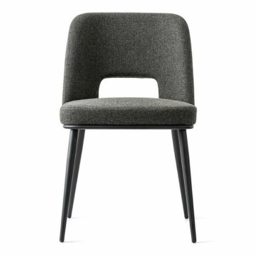 Calligaris Foyer CS1895 Upholstered Open-Back Chair with Metal Base | Quick Ship