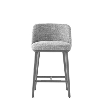 Calligaris Foyer CS-2072 modern counter stool with padded seat and wooden base | Quick Ship