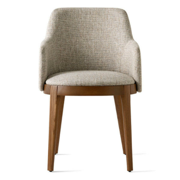 Calligaris Adèl CS2099 Upholstered Armchair with Wooden Base | Special Order