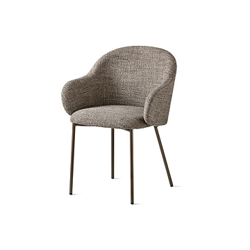 Calligaris Holly Fab CS-2212 Upholstered chair with metal base | Quick Ship