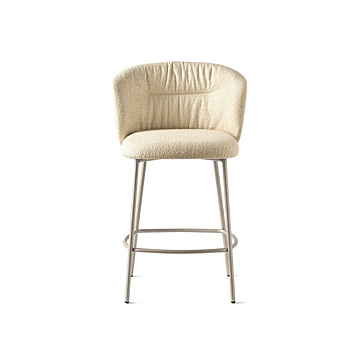 Calligaris Sweel CS-2214 plush upholstered counter stool with metal frame| Made to Order