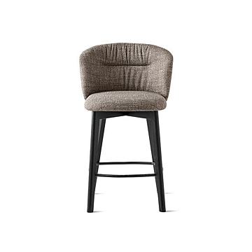 Calligaris Sweel CS-2215 plush upholstered Counter Stool with wooden frame | Made to Order
