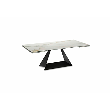 Elite Modern Prism Ceramic Top Extension Table