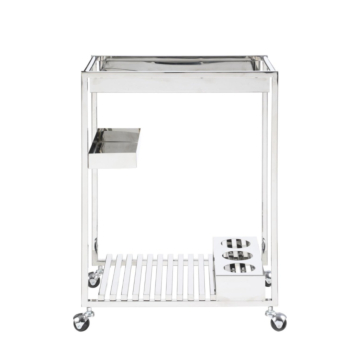 Chintaly Contemporary Stainless Steel Tea Cart