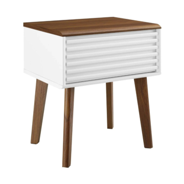 Modway Render End Table-Walnut White
