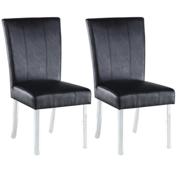 Chintaly Contemporary Curved Flare-Back Parson Side Chair - 2 per box