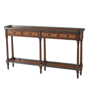 Theodore Alexander The Louis XVI Leather Console Table