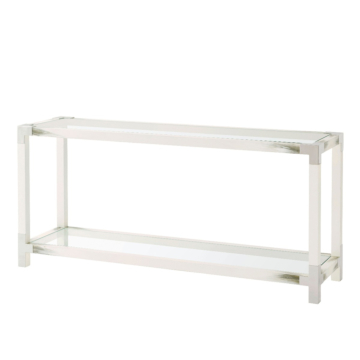 Theodore Alexander Cutting Edge Console Table, Longhorn White