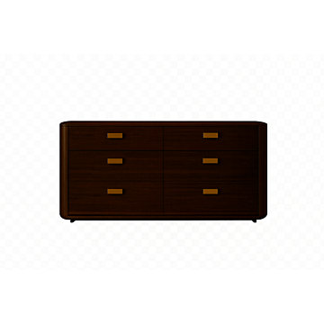 ALF Appia 59 inch Dresser – Italian Modern 6-Drawer Dresser in Matte Espresso & Termocotto Oak