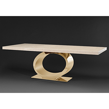 Stone International Eye Dining Table with Box Edge Top