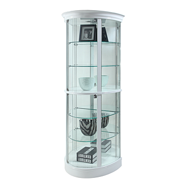 Chintaly 6619 Semi-Circle Glass Curio