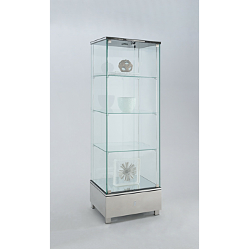 Chintaly 6628 Curio with Stainless Steel Base