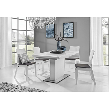 Cortex Evita Glass Top Dining Table With Extension