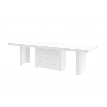Cortex Kolos Dining-Conference Table with Four Extensions, White