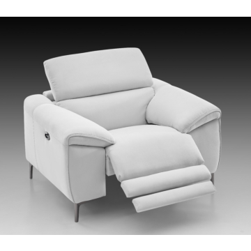Lucca Leather Armchair with Power Recliner | Creative Furniture-Snow White Leather HTL