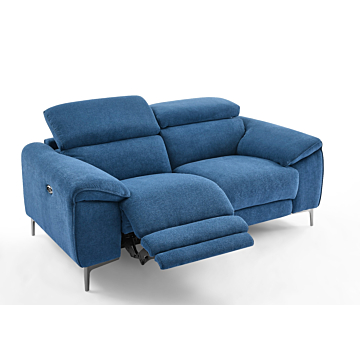 Lucca Fabric Loveseat with Power Recliners | Creative Furniture-Cerulean Fabric HTL