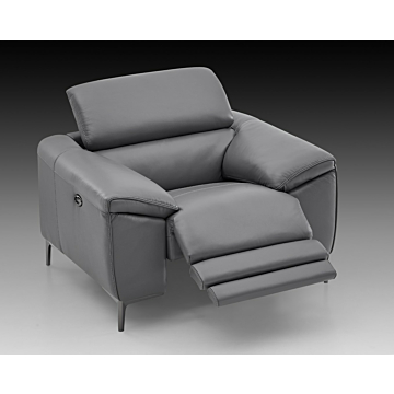 Lucca Leather Armchair with Power Recliner | Creative Furniture-Steel Gray Leather HTL