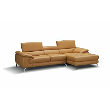A973b Premium Leather Sectional-Left Facing Chaise-Freesia