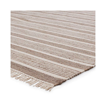Vibe by Jaipur Living Kahlo Southwestern Striped Taupe Cream Area Rug