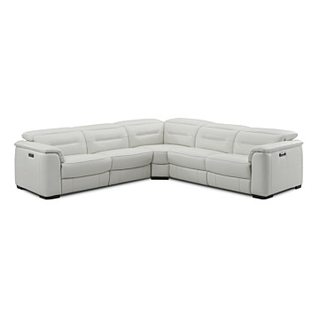 Rossi Sectional with Power Recliners, Alabaster | Creative Furniture