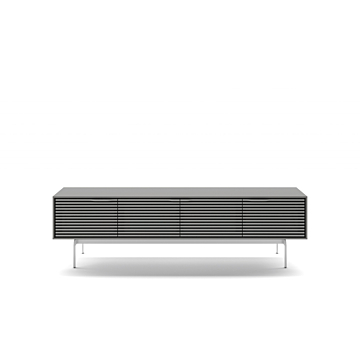 BDI Align 7473-ME Storage Console + Media Cabinet-Fog Grey