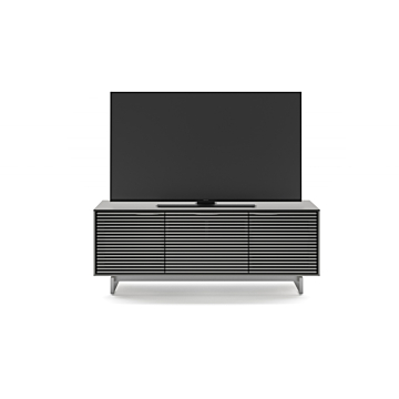 BDI Align 7477-ME Storage Console + Media Cabinet-Fog Grey