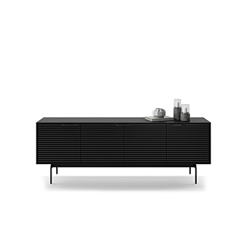 BDI Align 7479-CO Storage Console + Media Cabinet-Ebonized Ash