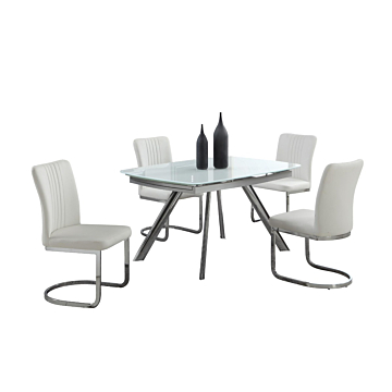Chintaly Alina Dining 5 Piece Dining Room Set, $1,103.52, Chintaly, White