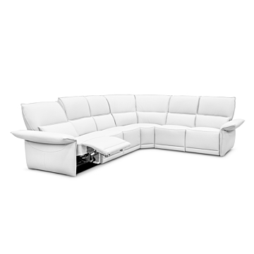 Alita Leather Sectional | Creative Furniture-Alita Bianco