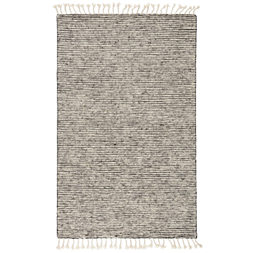 Jaipur Living Alpine Hand-Knotted Striped White Gray Area Rug