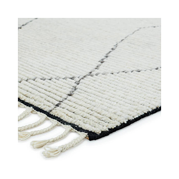 Jaipur Living Ammil Hand-Knotted Trellis Cream Black Area Rug
