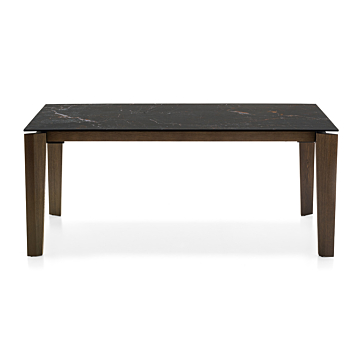 Calligaris Alpha CS-4120-R200 Table With Rectangular Extendible Ceramic Top And Wooden Legs
