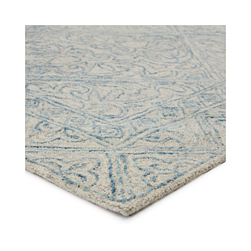 Jaipur Living Carmen Handmade Trellis Blue Light Gray Area Rug