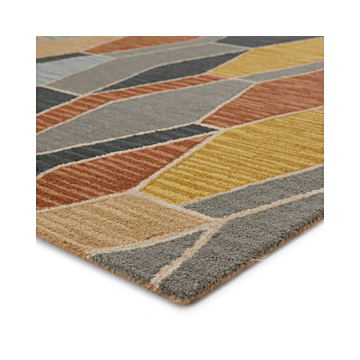 Vibe by Jaipur Living Sade Handmade Geometric Gray Gold Area Rug 