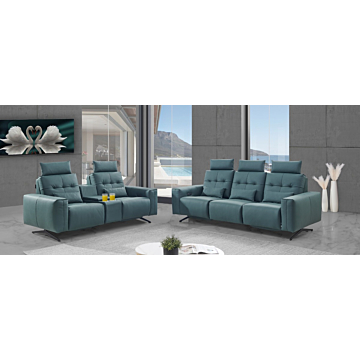 Amalfi Leather Sofa Set | Sofa and Loveseat with Cupholder | Creative Furniture