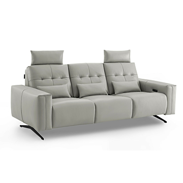 Amalfi Sofa with Two Recliners | Creative Furniture-Light Gray
