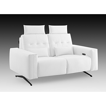 Amalfi Loveseat with Two Recliners | Creative Furniture-White
