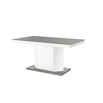 Cortex Amigo 63" Extendable Dining Table, Grey-White