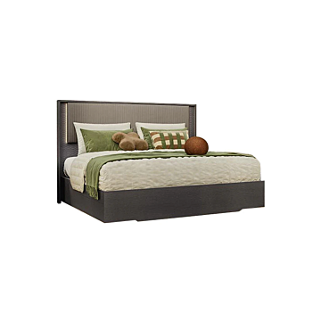 Amy Queen Bed with Lights & Upholstered Headboard | ALF (+) DA FRE