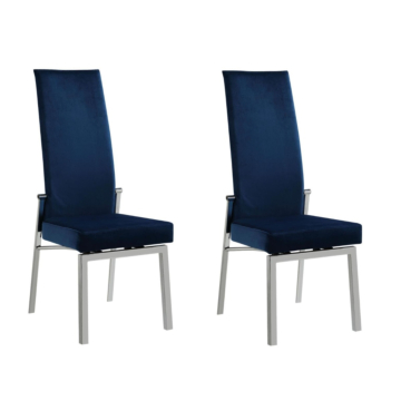 Chintaly Anabel Contemporary Motion Back Side Chair with Chrome Frame
