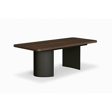 ALF Appia 78" Extendable Dining Table – Italian Modern Table in Matte Espresso & Termocotto Oak