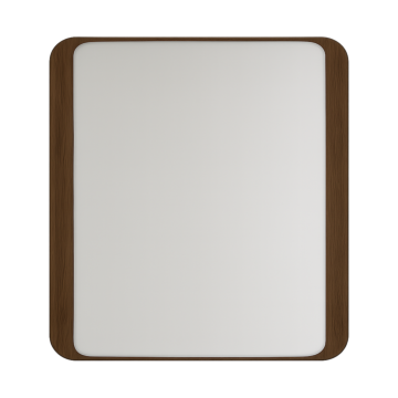 ALF Appia Mirror – Italian Modern Wall Mirror in Matte Espresso & Termocotto Oak