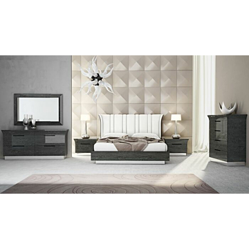 Ariana 5 Pcs Bedroom Set, Queen Size, Gray | Creative Furniture