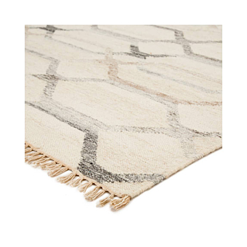 Jaipur Living Laveer Handmade Trellis Ivory Light Gray Area Rug