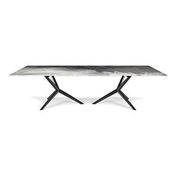 Atlantis Crystalart Rectangular Dining Table 118"