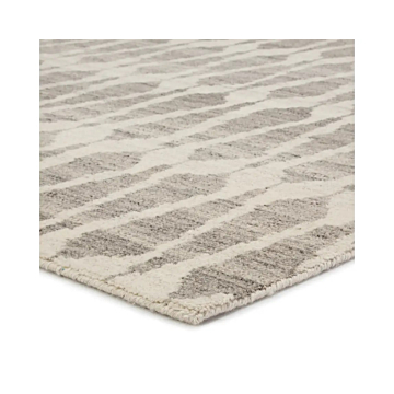 Jaipur Living Sabot Hand-Knotted Geometric Ivory Light Gray Area Rug