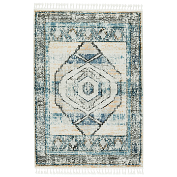 Vibe by Jaipur Living Samsun Medallion Blue Light Orange Area Rug