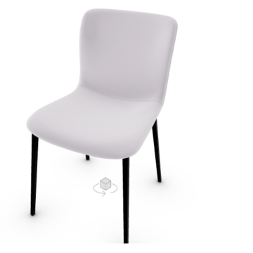 Calligaris Annie Upholstered Chair With Wooden Frame And Metal Legs