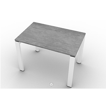 Calligaris Duca Table With Rectangular Fixed Top And Metal Legs