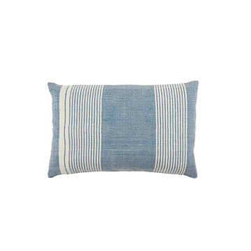 Jaipur Living Carinda Indoor/ Outdoor Striped Poly Fill Lumbar Pillow 13X21 inch-Blue